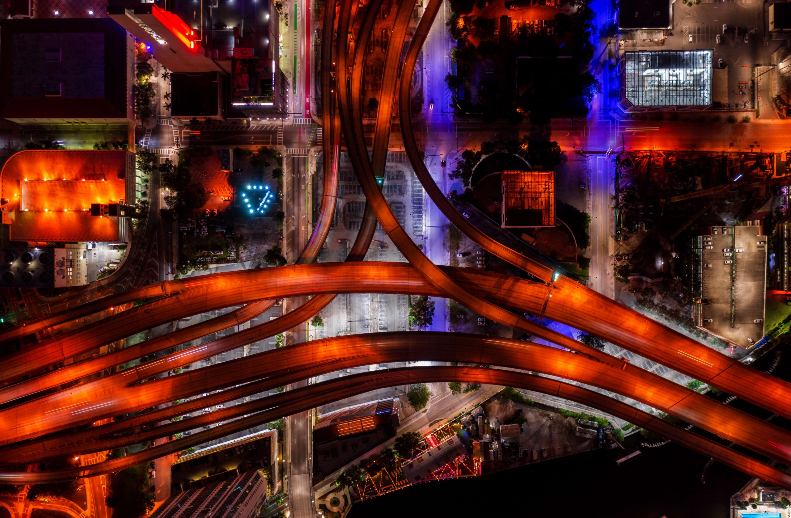 downtown miami at night